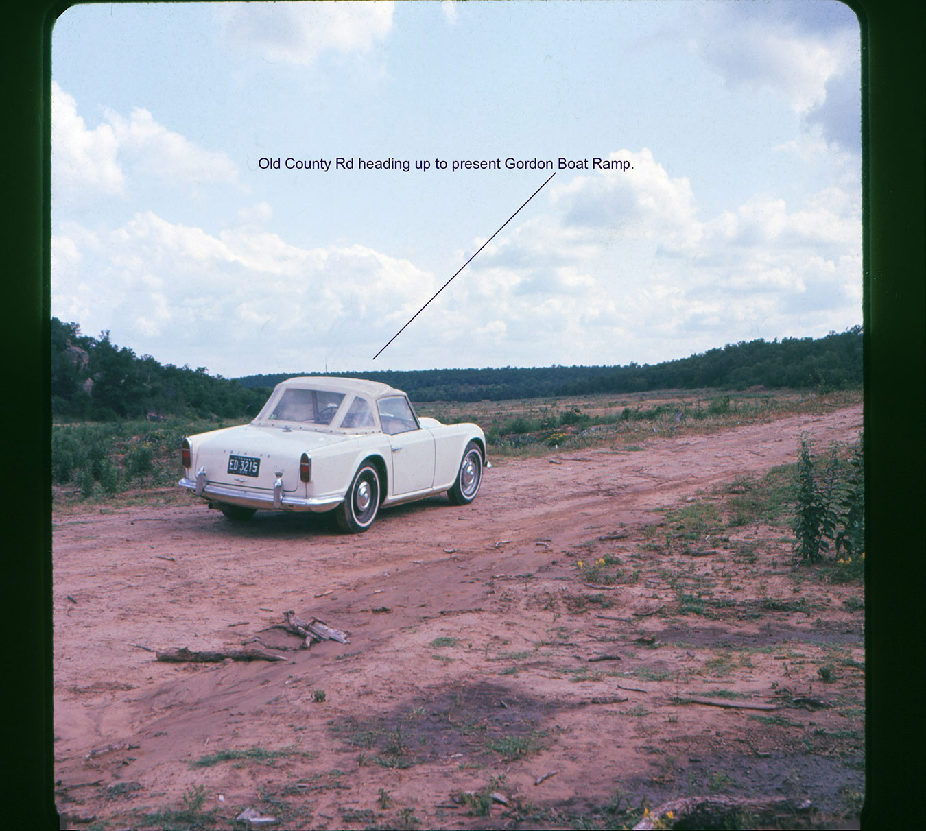 Old County Road heading up to present Gordon Boat Ramp